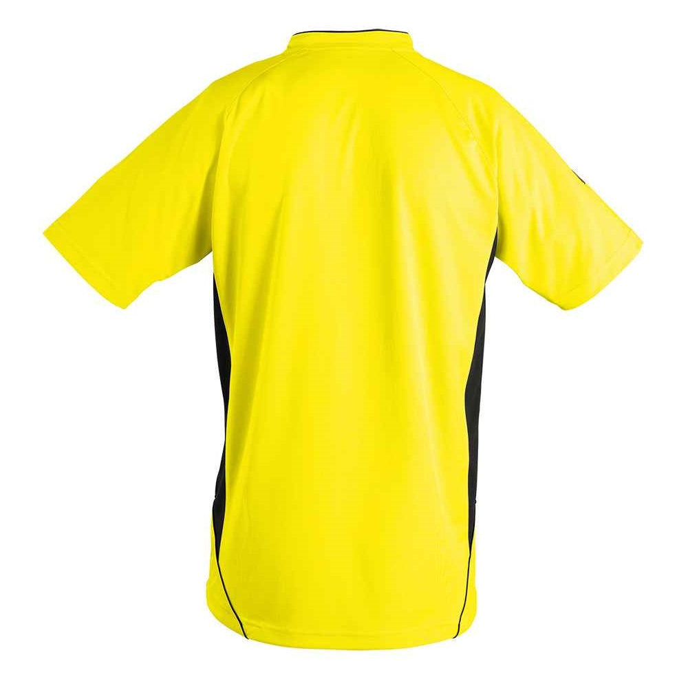 SOL'S Maracana 2 Contrast T-Shirt - Lemon/Black