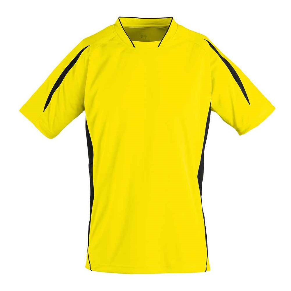 SOL'S Maracana 2 Contrast T-Shirt - Lemon/Black