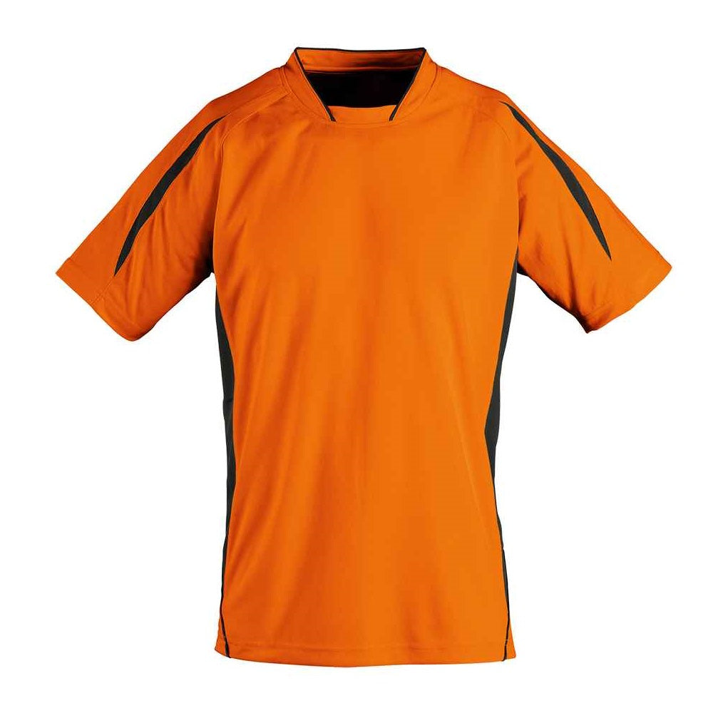 SOL'S Maracana 2 Contrast T-Shirt - Orange/Black