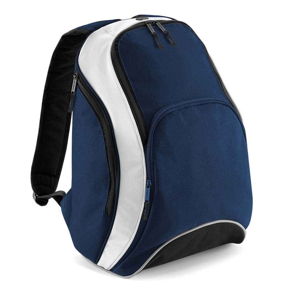 BagBase Teamwear Backpack - French Navy/White