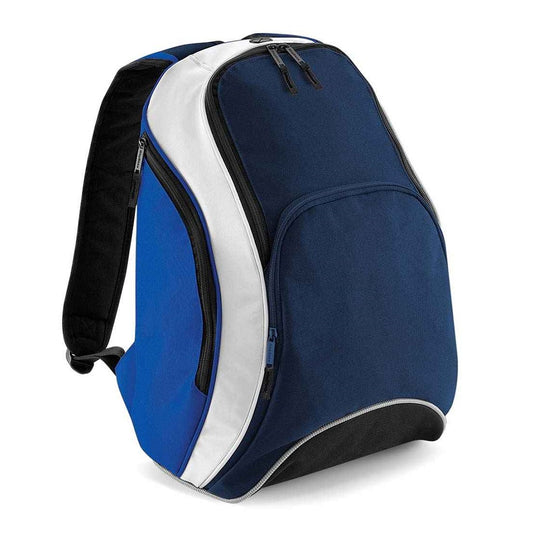 BagBase Teamwear Backpack - Navy/Royal/White