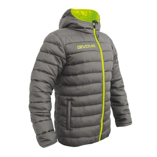 Givova Guibbotto Olanda Winter Jacket - Dark Grey/Yellow Fluo