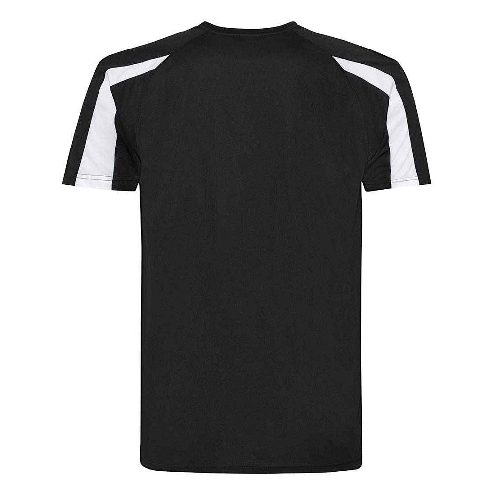 AWDis Cool Contrast Wicking T-Shirt - Jet Black/Arctic White