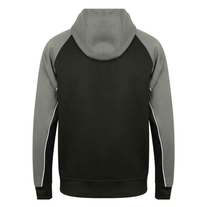 Finden and Hales Panelled Sports Hoodie - Black/Gunmetal