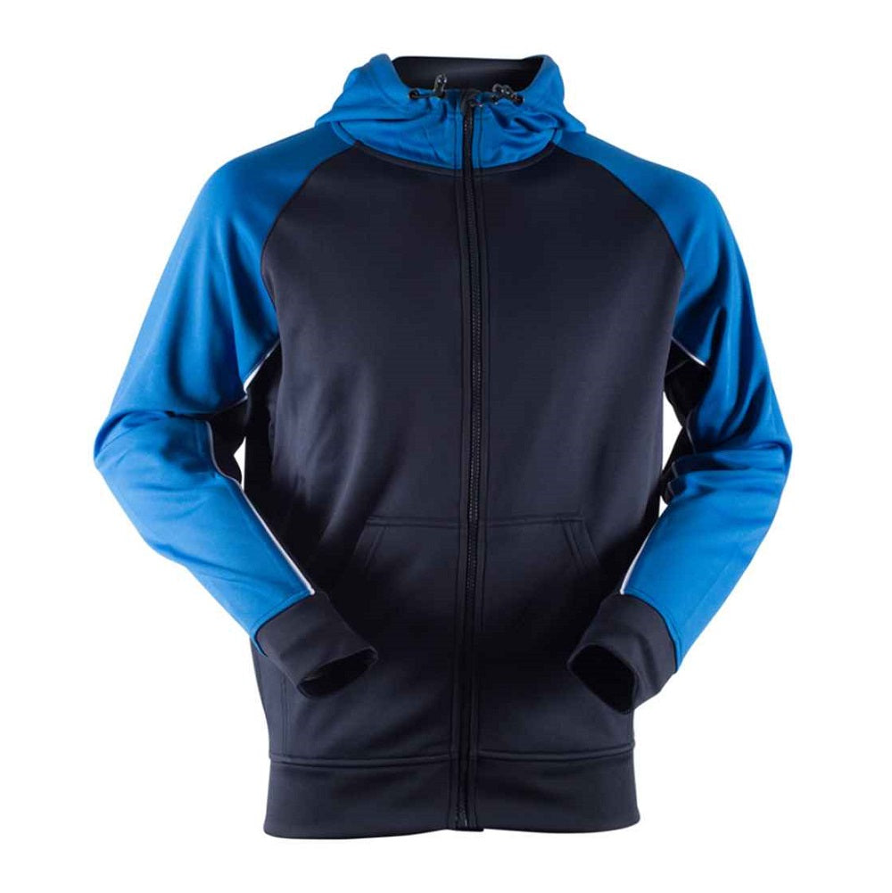 Finden and Hales Panelled Sports Hoodie - Navy/Royal Blue