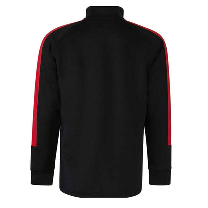 Finden and Hales Kids Knitted Tracksuit Top - Black/Red