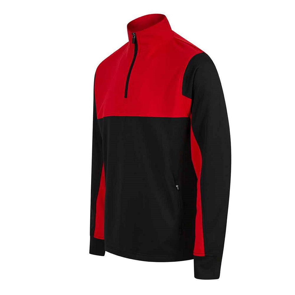 Finden and Hales Kids 1/4 Zip Tracksuit Top - Black/Red