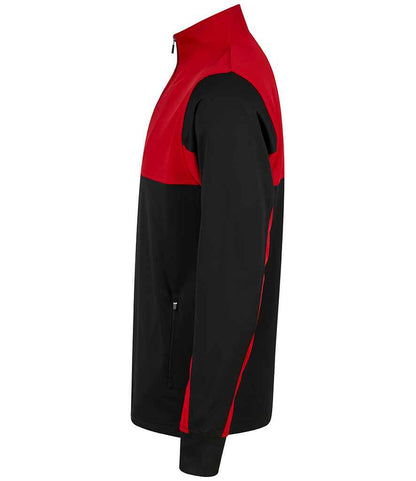 Finden and Hales Kids 1/4 Zip Tracksuit Top - Black/Red