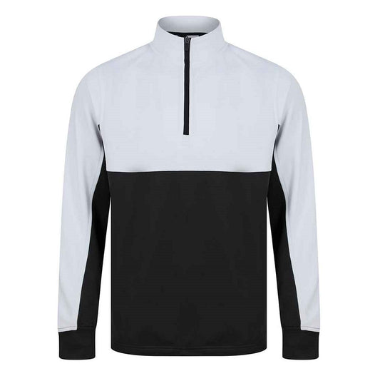 Finden and Hales 1/4 Zip Tracksuit Top - Black/White