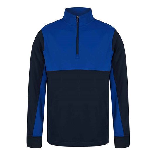 Finden and Hales 1/4 Zip Tracksuit Top - Navy/Royal Blue