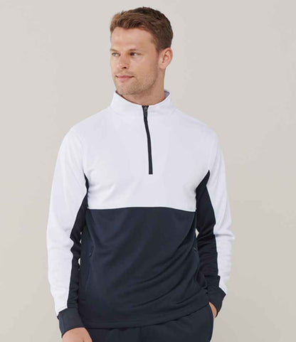 Finden and Hales 1/4 Zip Tracksuit Top - Navy/White