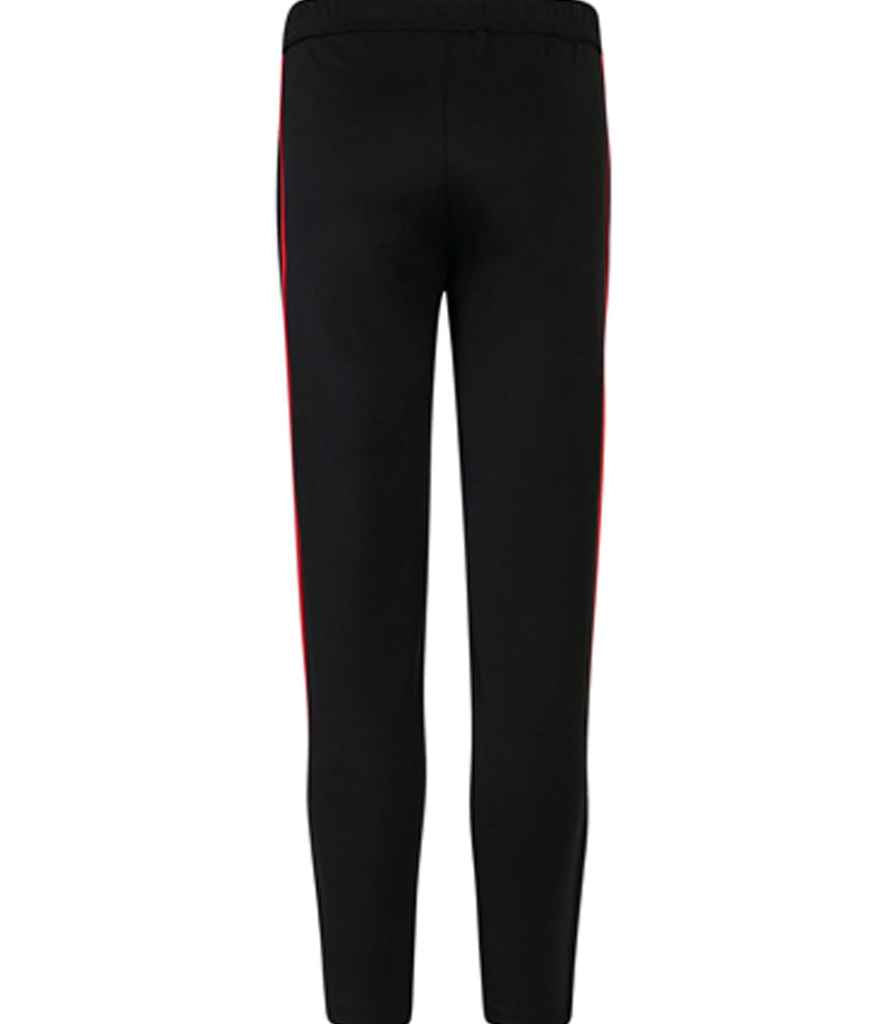 Finden and Hales Knitted Tracksuit Pants - Black/Red