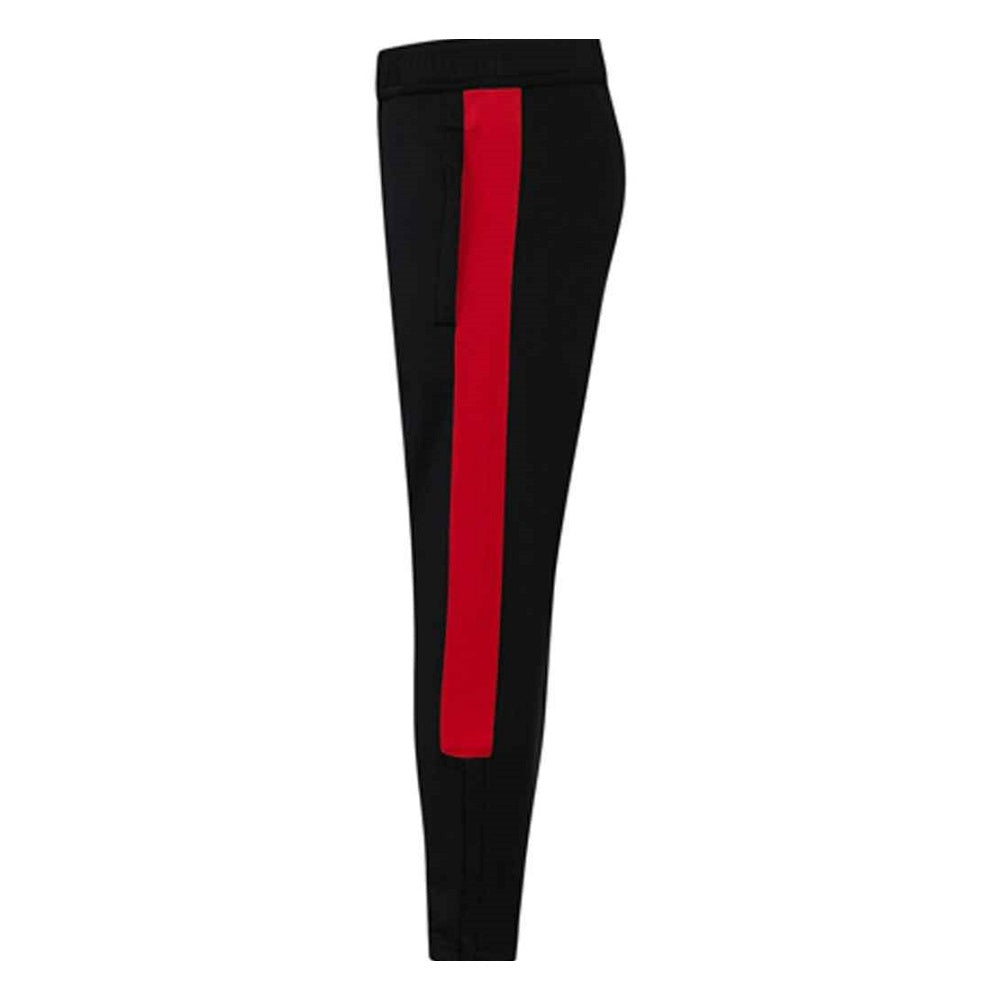 Finden and Hales Knitted Tracksuit Pants - Black/Red