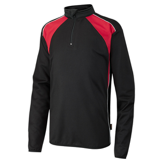 Falcon Unisex EncoRe 1/4 Zip Track Top - Black Scarlet